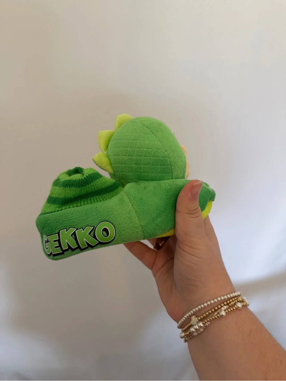 Target Green Plush Gekko Kids Slippers